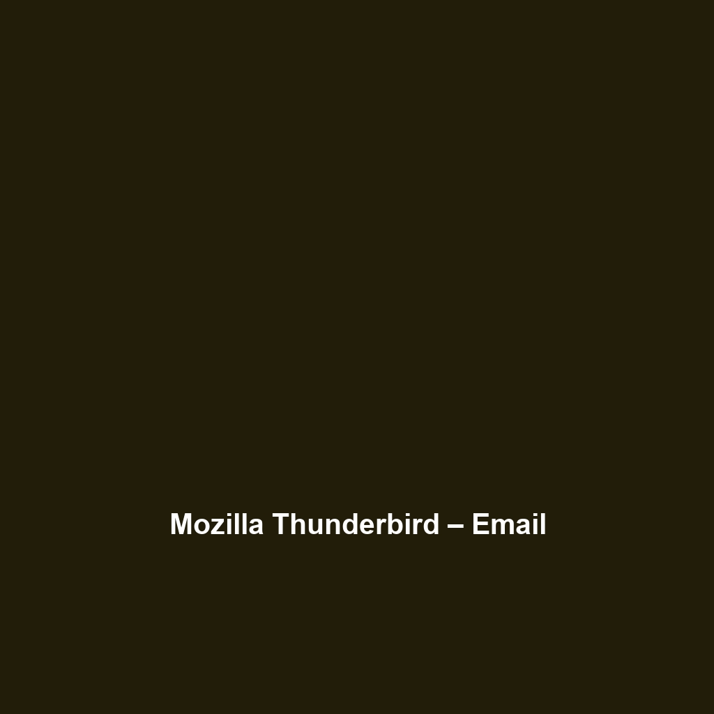 Mozilla Thunderbird – Email