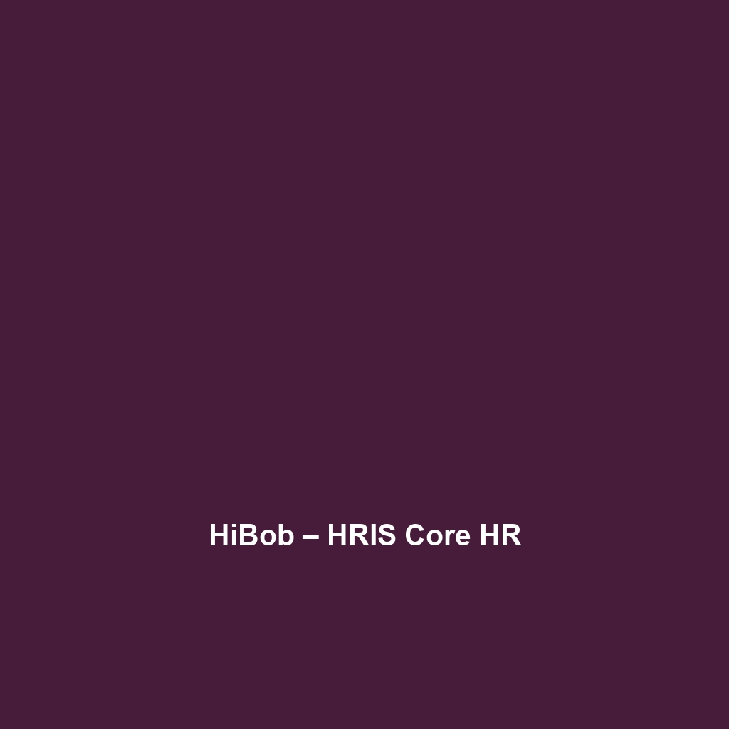 HiBob – HRIS Core HR